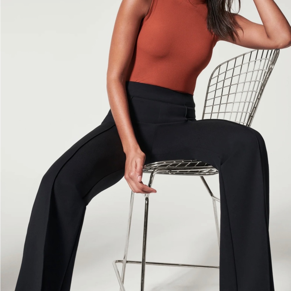 Spanx The Perfect Black Pant, High Rise Flair L